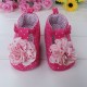 Baby Girl's Chiffon Flower First Walker Shoes 
